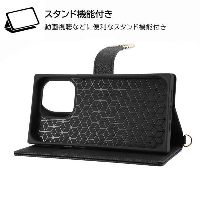 【iPhone14 Pro ケース】耐衝撃 手帳型レザーケース  KAKU Ring (ブラック)goods_nameサブ画像
