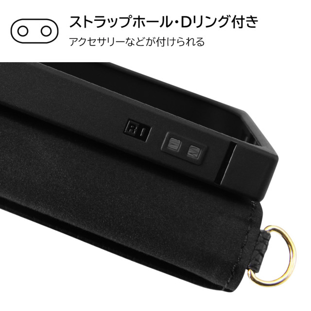 【iPhone14 Pro Max ケース】耐衝撃 手帳型レザーケース  KAKU Ring (ブラック)goods_nameサブ画像