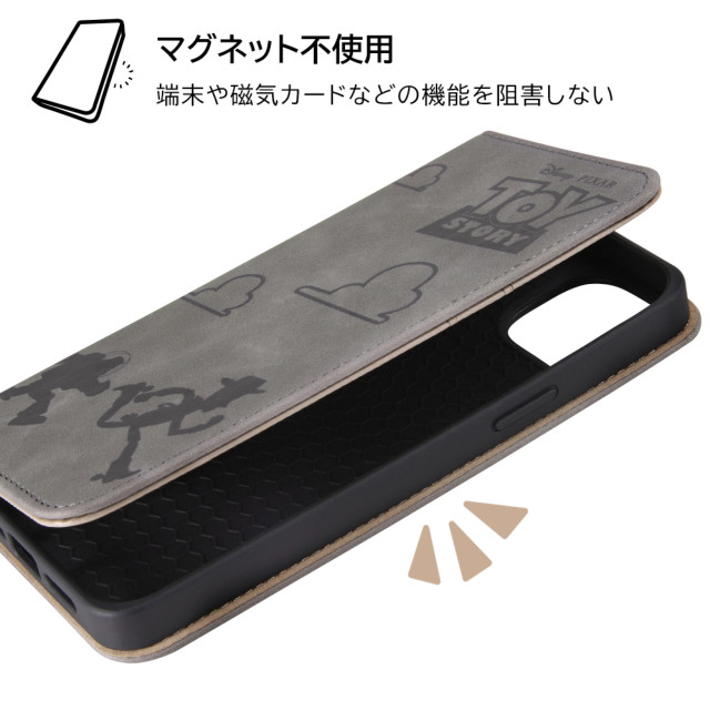 【iPhone14 Plus ケース】ディズニーキャラクター/耐衝撃 手帳型レザーケース Raffine (プー_モノトーン)サブ画像