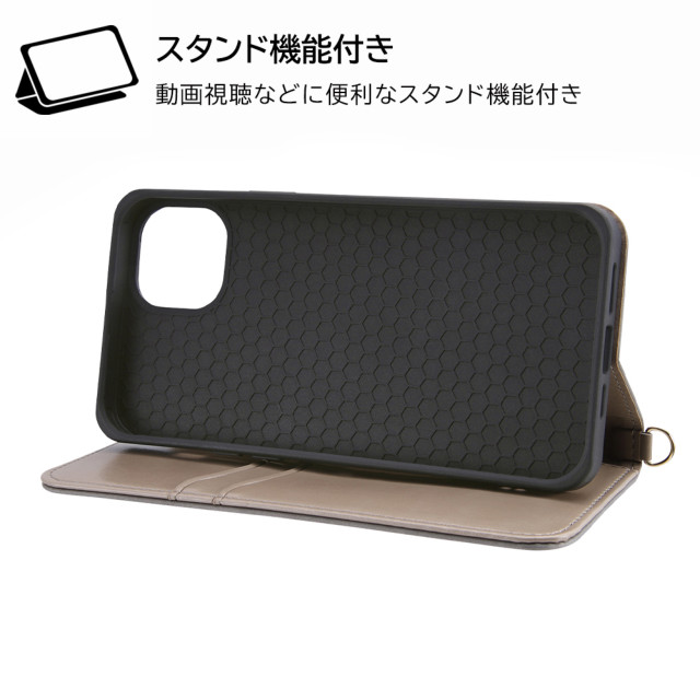 【iPhone14 Plus ケース】ディズニーキャラクター/耐衝撃 手帳型レザーケース Raffine (プー_モノトーン)サブ画像