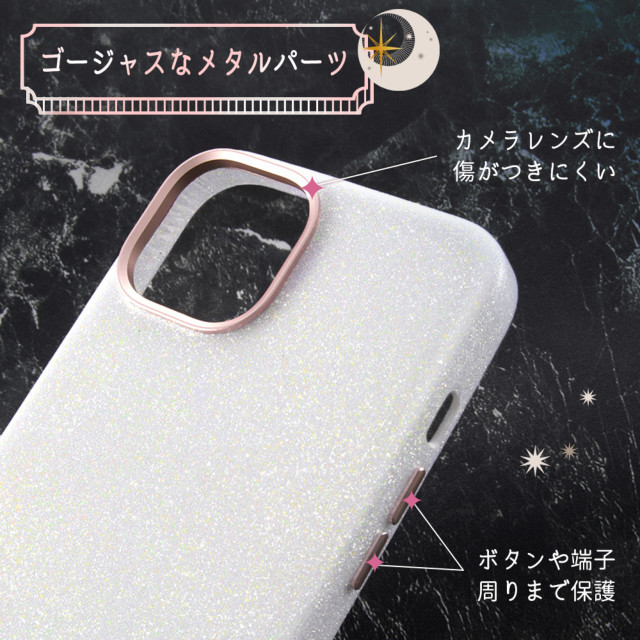 【iPhone14/13 ケース】オープンレザーケース キラキラ GLITZY SUGAR (ブルー)goods_nameサブ画像