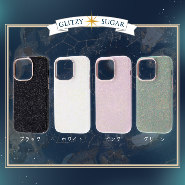 【iPhone14 Pro ケース】オープンレザーケース キラキラ GLITZY SUGAR (ブラック)goods_nameサブ画像