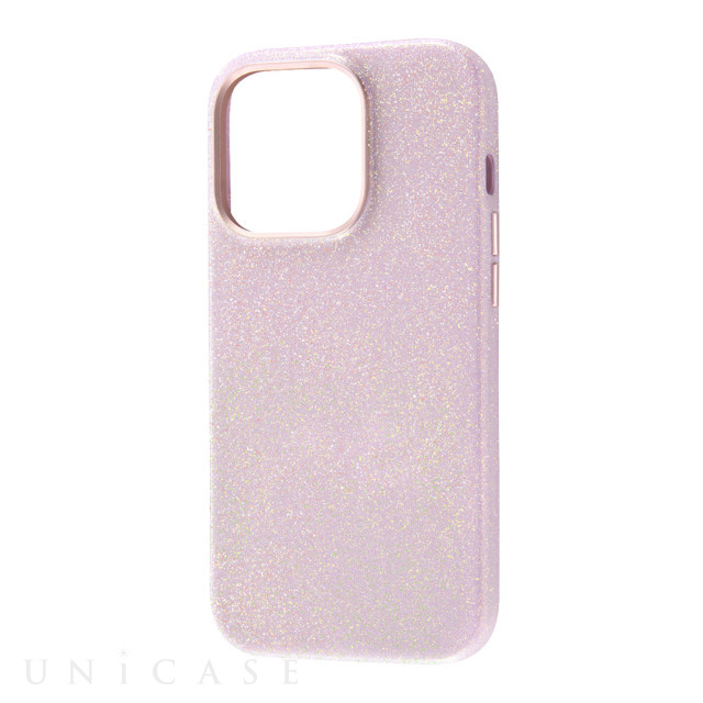 【iPhone14 Pro ケース】オープンレザーケース キラキラ GLITZY SUGAR (ピンク)