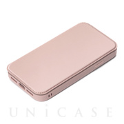 【iPhone14 ケース】ガラスフリップケース (ピンク)