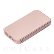 【iPhone14 Pro ケース】ガラスフリップケース (ピンク)
