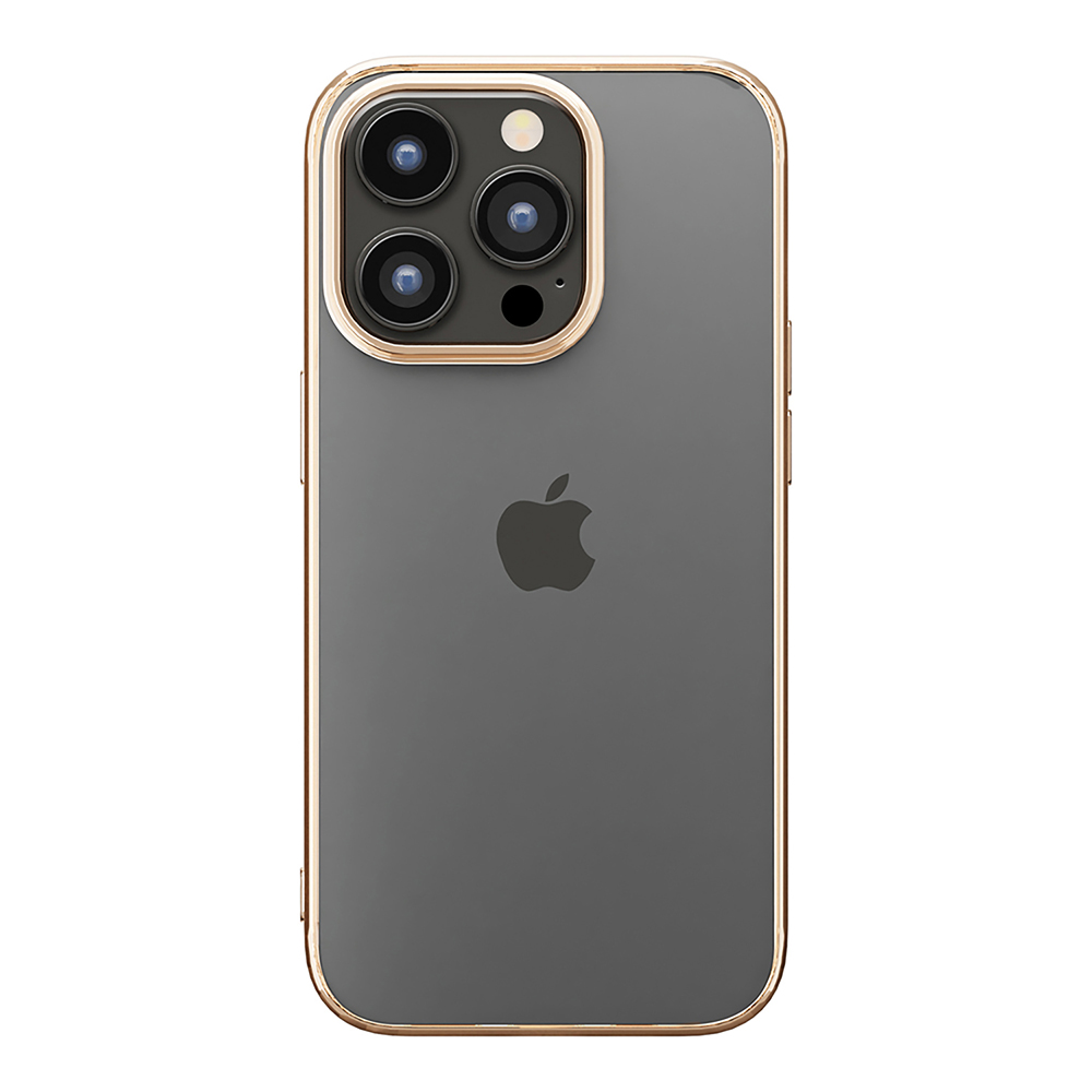 【iPhone14 Pro ケース】メタリックフレーム クリアケース (ゴールド)goods_nameサブ画像
