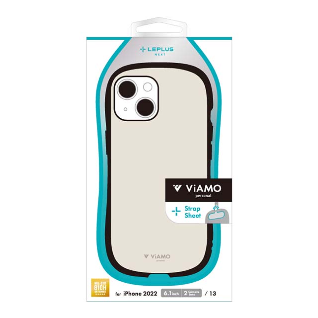 【iPhone14/13 ケース】耐衝撃ハイブリッドケース 「ViAMO personal」 (ホワイトベージュ)サブ画像