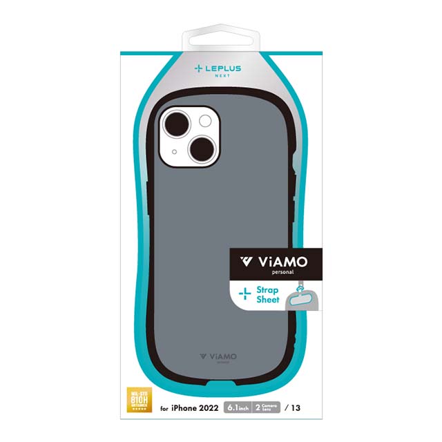 【iPhone14/13 ケース】耐衝撃ハイブリッドケース 「ViAMO personal」 (ダークグレー)サブ画像