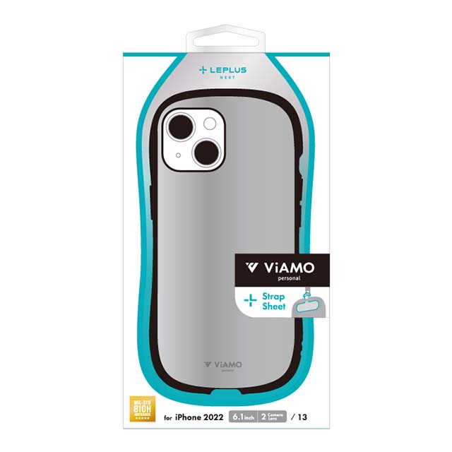 【iPhone14/13 ケース】耐衝撃ハイブリッドケース 「ViAMO personal」 (メタルシルバー)サブ画像