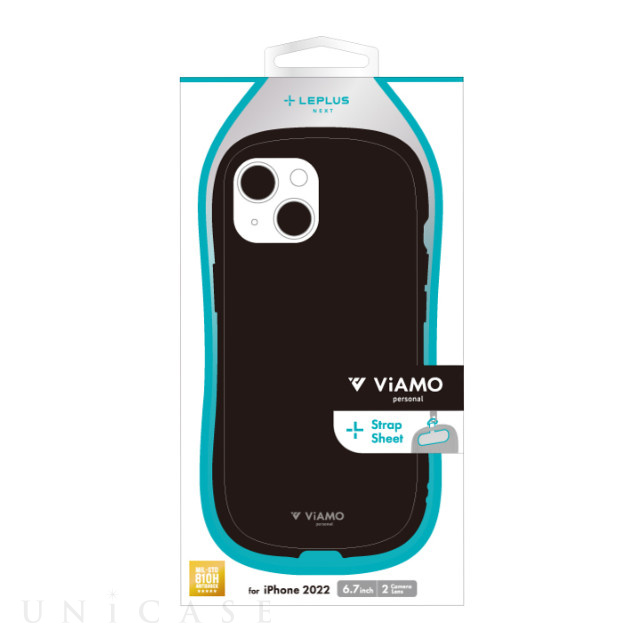 【iPhone14 Plus ケース】耐衝撃ハイブリッドケース 「ViAMO personal」 (ソリッドブラック)