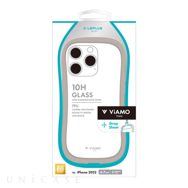 【iPhone14 Pro Max ケース】耐傷・耐衝撃ハイブリッドケース 「ViAMO freely」 (ベージュ)