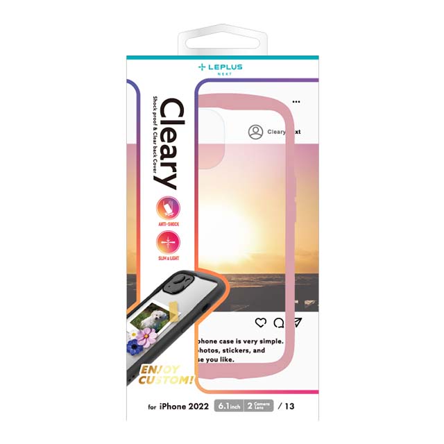 【iPhone14/13 ケース】耐衝撃ハイブリッドケース 「Cleary」 (ダスティピンク)goods_nameサブ画像