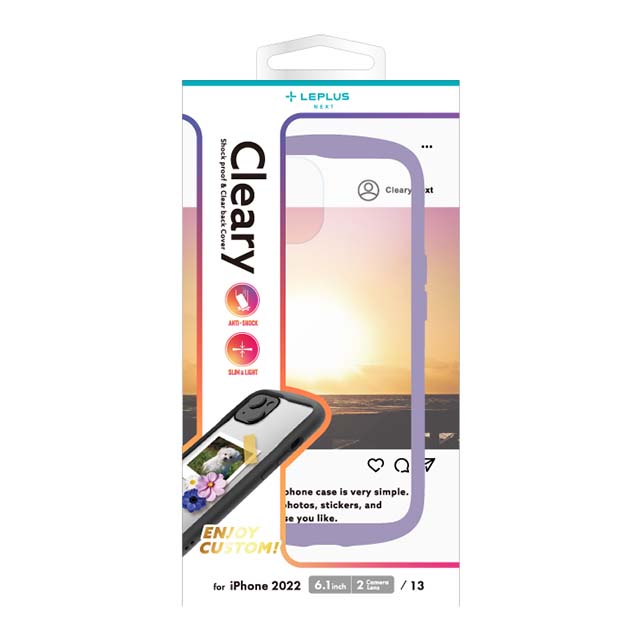 【iPhone14/13 ケース】耐衝撃ハイブリッドケース 「Cleary」 (ラベンダー)goods_nameサブ画像