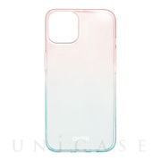 【iPhone14/13 ケース】Pale Mist Case (ピンク×ライトブルー)