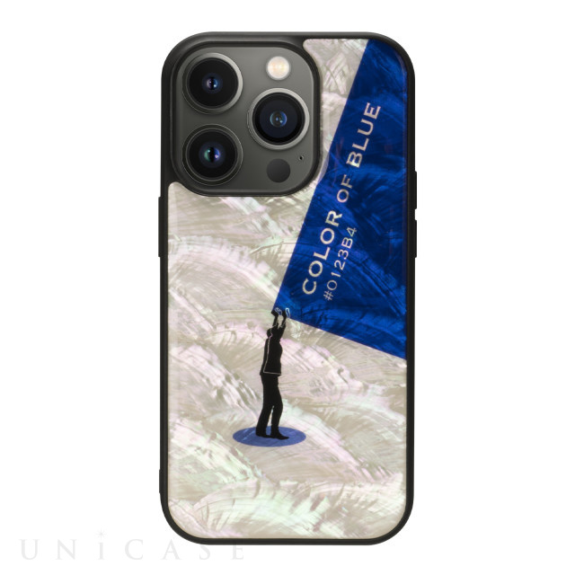 【iPhone14 Pro ケース】天然貝ケース (Royal Blue)