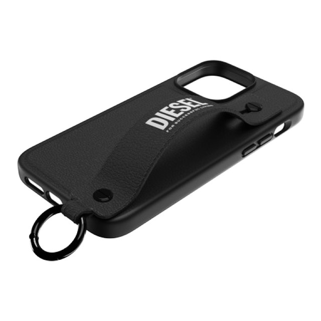 【iPhone14 Pro Max ケース】Leather Handstrap Case (Black/White)goods_nameサブ画像