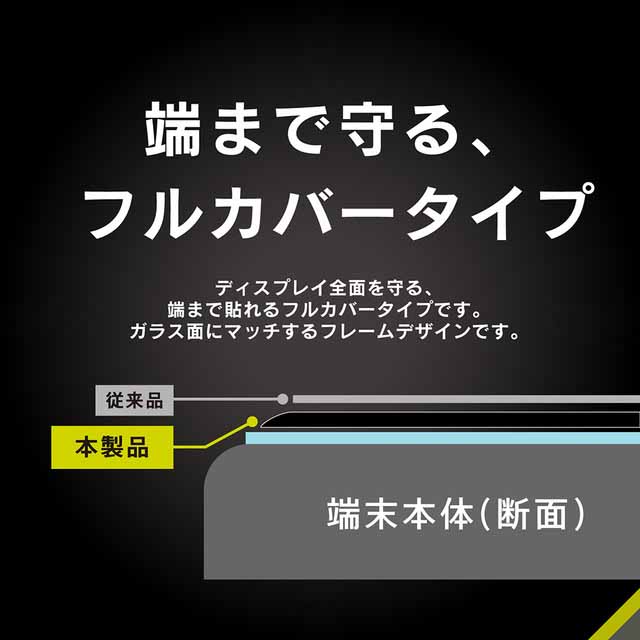 【iPhone14 Pro Max フィルム】[FLEX 3D] ゴリラガラス 反射防止 黄色くならないブルーライト低減 複合フレームガラス (ブラック)goods_nameサブ画像