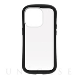 【iPhone14 Pro ケース】[GLASSICA Round] 耐衝撃 背面ガラスケース (ブラック)