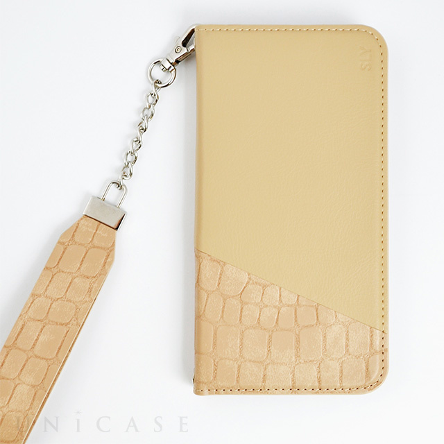 【iPhone14 Pro ケース】SLY ハーフクロコ手帳 (BEIGE)