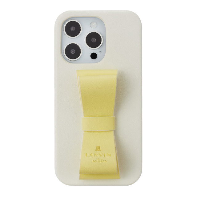 【iPhone14 Pro ケース】Slim Wrap Case Stand ＆ Ring Ribbon (Vintage White/Lemon Yellow)goods_nameサブ画像