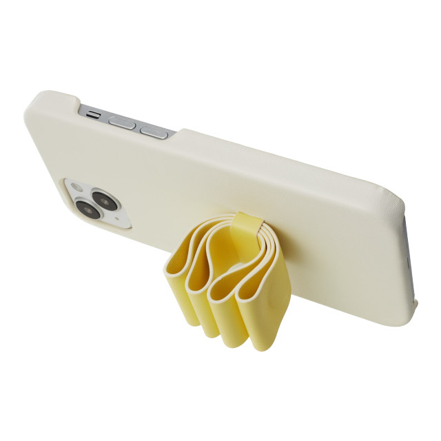 【iPhone14 Plus ケース】Slim Wrap Case Stand ＆ Ring Ribbon (Vintage White/Lemon Yellow)サブ画像