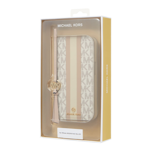 【iPhone14 Pro ケース】Folio Case Stripe with Tassel Charm for MagSafe (Vanilla)サブ画像