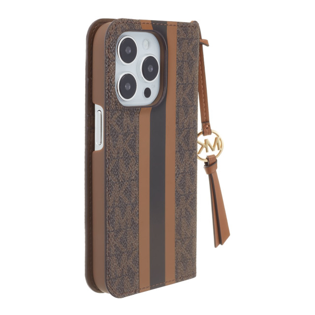【iPhone14 Pro ケース】Folio Case Stripe with Tassel Charm for MagSafe (Brown)goods_nameサブ画像