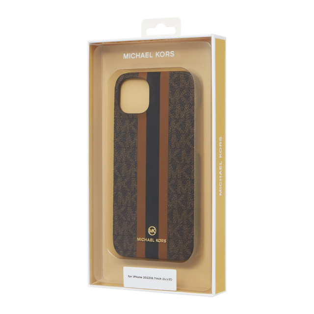 【iPhone14 Plus ケース】Slim Wrap Case Stripe for MagSafe (Brown)サブ画像