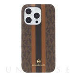 【iPhone14 Pro ケース】Slim Wrap Case Stripe for MagSafe (Brown)