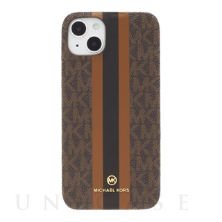 【iPhone14 Plus ケース】Slim Wrap Case Stripe for MagSafe (Brown)