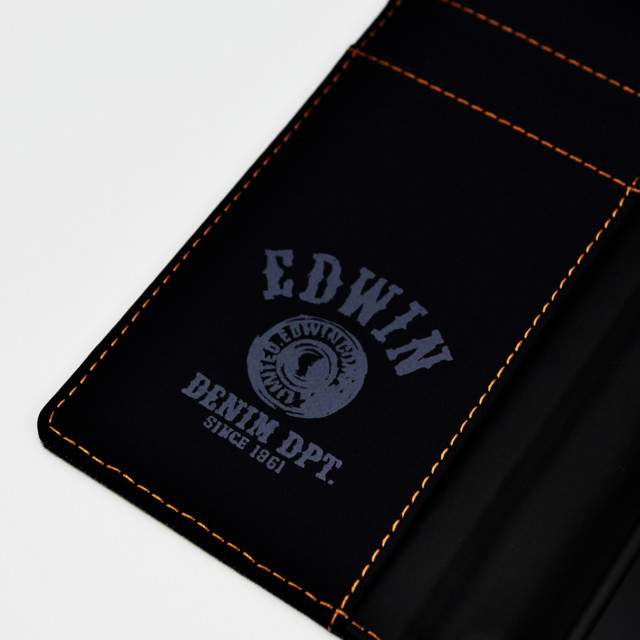 【iPhone14 Pro ケース】EDWIN 手帳ケース (タグデニム/ブラック)goods_nameサブ画像