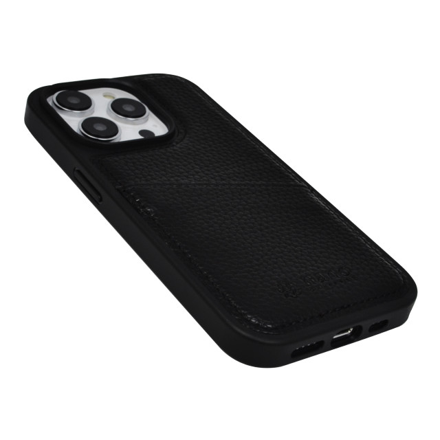 【iPhone14 Pro ケース】背面ケース シンプルロゴ (ブラック)サブ画像