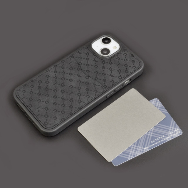 【iPhone14/13 ケース】カード収納付き背面ケース (モノグラム/ブラック)サブ画像