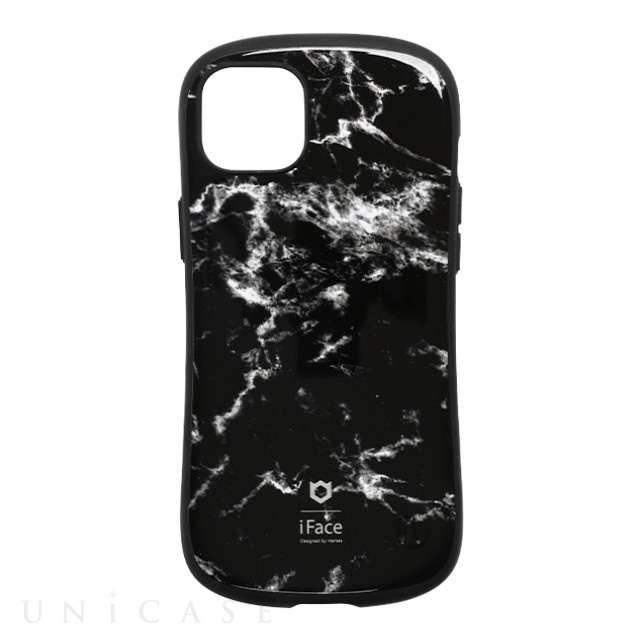 【iPhone14 Plus ケース】iFace First Class Marbleケース (ブラック)