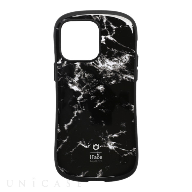 【iPhone14 Pro Max ケース】iFace First Class Marbleケース (ブラック)