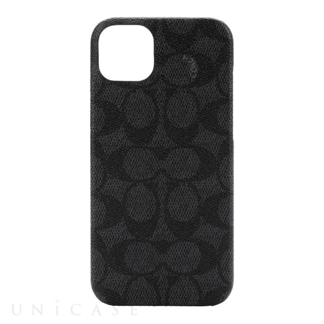 iPhone14 Plus ケース】Slim Wrap Case (Signature C Black) COACH