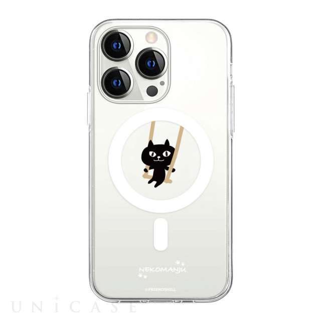 【iPhone14 Pro ケース】ネコマンジュウ MagSafe対応クリアケース (ブランコ)