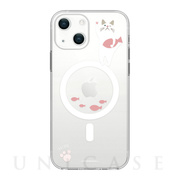 【iPhone14 ケース】ターチャン MagSafe対応クリアケース (おさかなピンク)