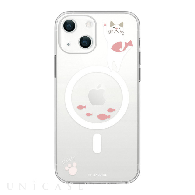【iPhone14 ケース】ターチャン MagSafe対応クリアケース (おさかなピンク)