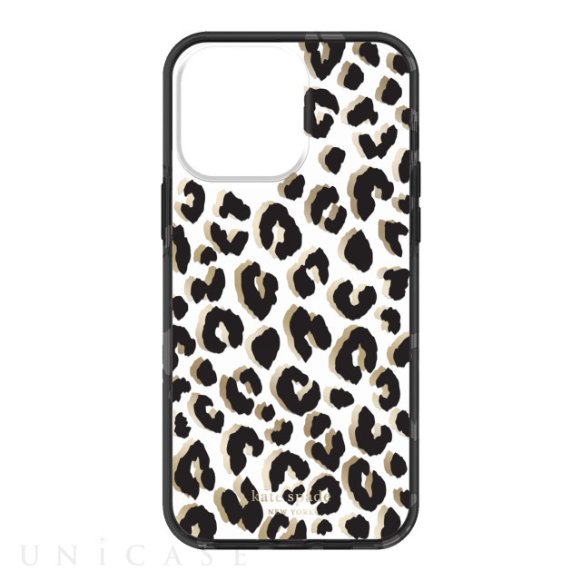 【iPhone14 Pro Max ケース】Protective Hardshell Case (City Leopard Black/Gold Foil/Clear)