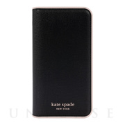 【iPhone14 Plus ケース】Folio Case (Black/Pale Vellum Bumper/Pale Vellum Logo)