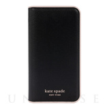 【iPhone14 Pro Max ケース】Folio Case (Black/Pale Vellum Bumper/Pale Vellum Logo)