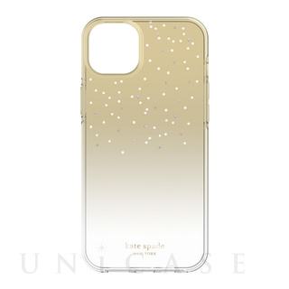 【iPhone14 Plus ケース】Glazed Protective Case (Gold Metallic Ombre)