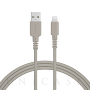 しなやかで絡まない シリコンケーブル 充電 データ転送対応 Apple MFi認証品 USB-A to Lightning (ラテグレージュ/2m)