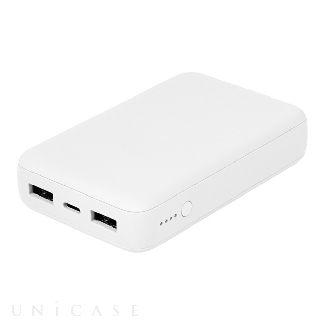 USB Type-Cケーブル付属 コンパクト モバイルバッテリー 10000mAh USB Type-C入出力 ×1ポート ＋ USB  Type-A出力×2ポート OWL-LPB10012-Rシリーズ (ホワイト) Owltech iPhoneケースは UNiCASE