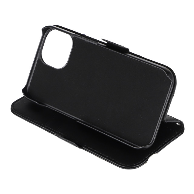 【iPhone14/13 ケース】DAISY PACH PU QUILT Leather Book Type Case (BLACK/WITE)サブ画像