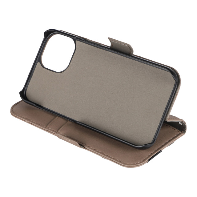 【iPhone14/13 ケース】DAISY PACH PU QUILT Leather Book Type Case (TAUPE/BLACK)サブ画像