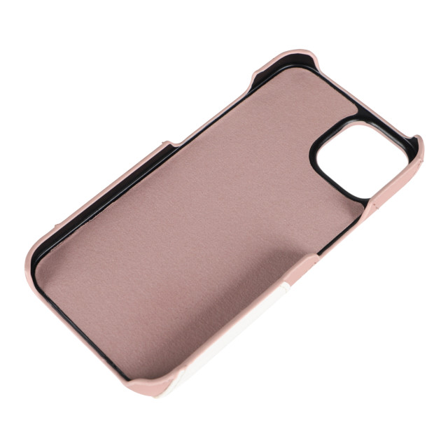 【iPhone14/13 ケース】DAISY PACH PU QUILT Leather Back Case (DUSTY PINK/WHITE)サブ画像