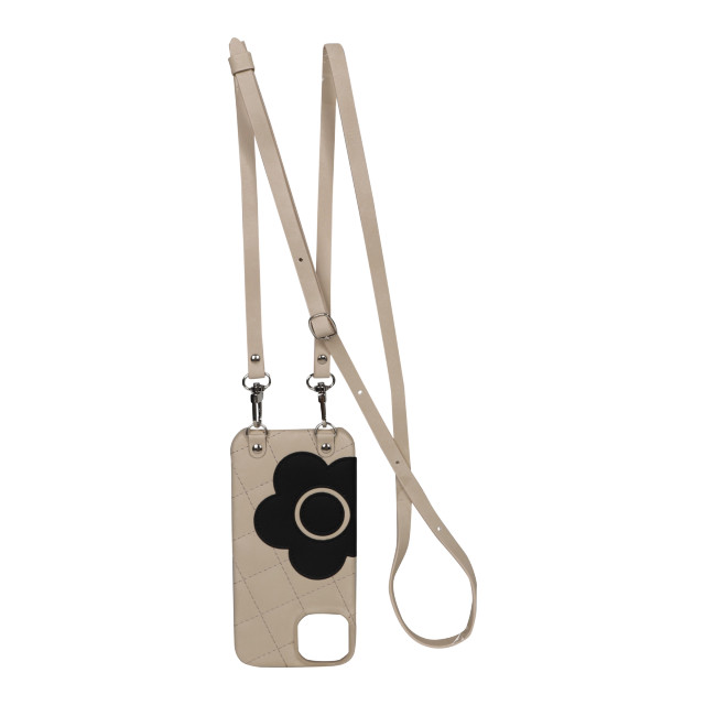 【iPhone14/13 ケース】DAISY PACH PU QUILT Leather New Sling Case (IVORY/BLACK)サブ画像