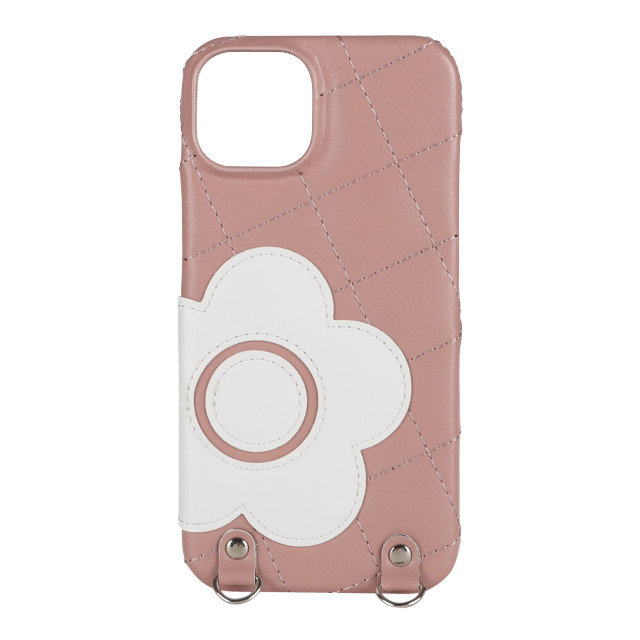 【iPhone14/13 ケース】DAISY PACH PU QUILT Leather New Sling Case (DUSTY PINK/WHITE)サブ画像